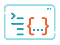 icono de configuración sobre código