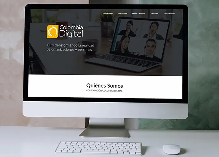 Portal de la Corporación Colombia Digital construido sobre Drupal